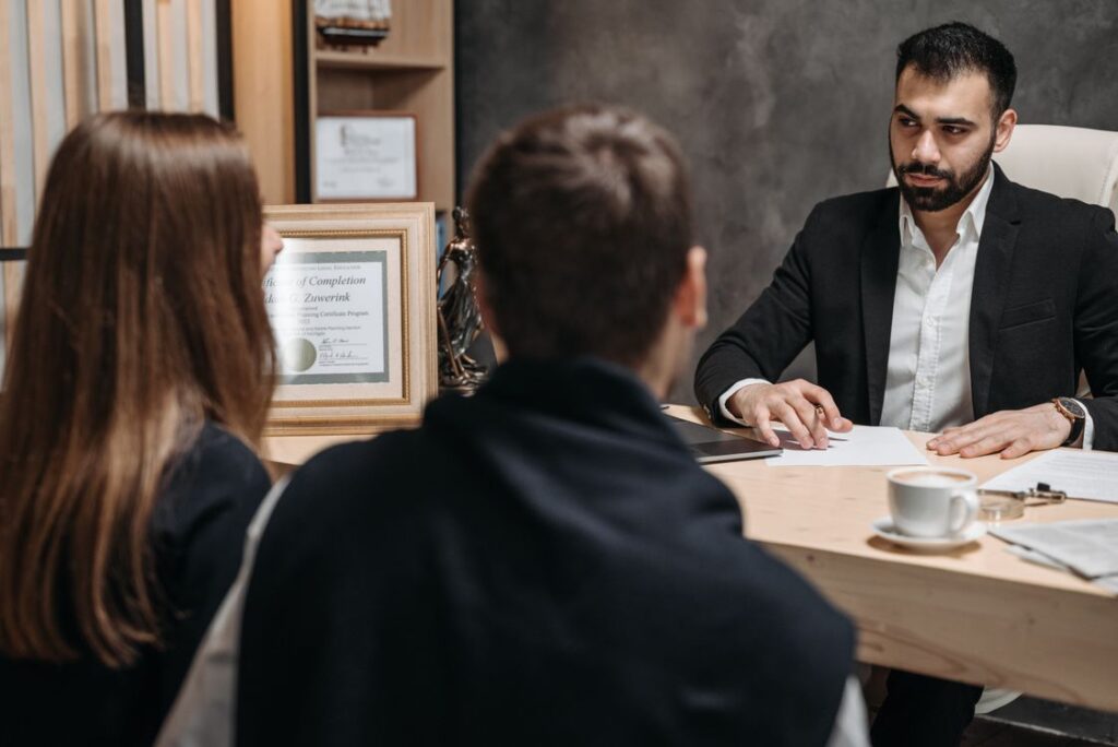 Attorney consultation with personal injury clients